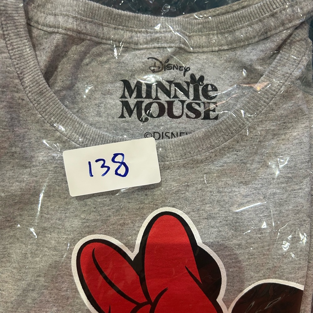 Disney Minnie Mouse Red and Gray Tee